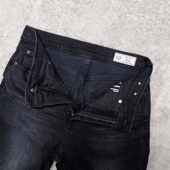 GAP Kick Fit Black High Rise Cropped Ankle Flare Jeans Denim 28 6 NWOT - Picture 11 of 15